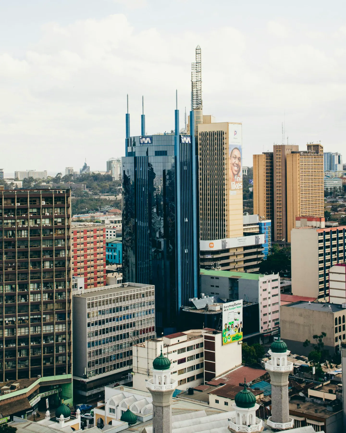 Nairobi city centre and commercial buildings