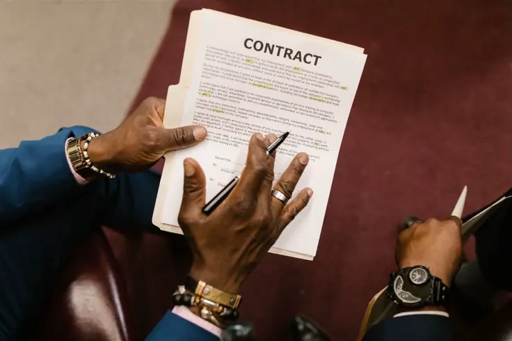 Commercial contract documents ready for review