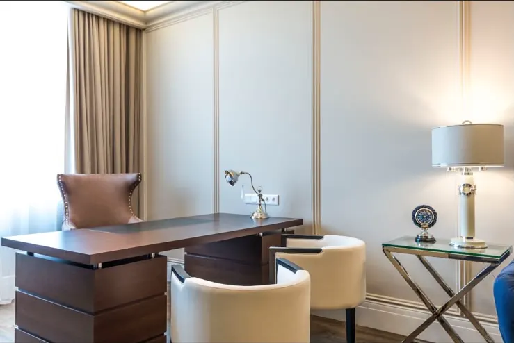 Corporate boardroom prepared for a governance meeting